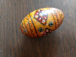 Old Russian painted egg retro Easter wooden egg