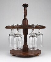 1M381 Set of six brandy glasses on a stand