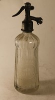 Antique pewter soda bottle 608