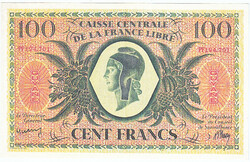 French Guiana 100 Guyanese francs 1941 replica