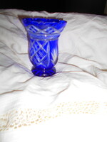 Ajkai kobalt kék kristály  váza-