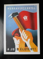 Munkaversennyel a jobb életért..politikai plakát 1948.