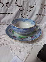 "Szelan11" felh.részére!!!Sarreguemines paradicsommadaras teás csésze szett ,kék