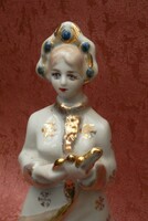 Russian antique porcelain winter queen figural statue