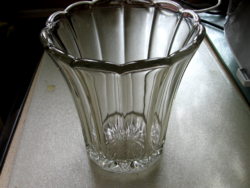 Antique art deco fluted crystal vase