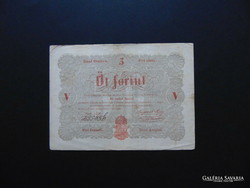 Kossuth bankó 5 forint 1848 piros betű 01