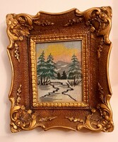 Antique tapestry in a beautiful frame