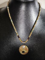 II. Worth collecting! Jasper unakit? Beautiful necklace with silver pendant
