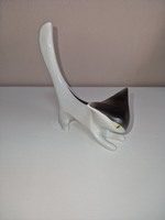 Ritka Art Deco porcelán macska figura