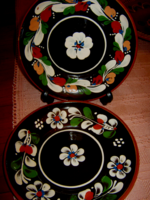 Sárospataki glazed ceramic wall plate