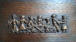Bronze craftsman card box: village cheer