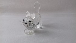 Polished glass kitten figurine