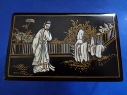 Chinese gift box with bone carving