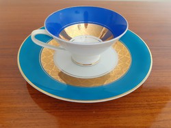 Retro kék porcelán régi kávés csésze