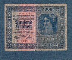 1000 Korona 1922 Vízjel nélküli változat