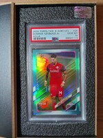 Dominik Szoboszlai 2020-21 Topps Chrome x Aoki UCL Aqua Refractor 144/150 PSA 10