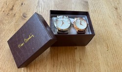 Pierre cardin partner watch set, men's and women's watch together - new