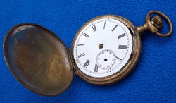 Antique pocket watch with double lid