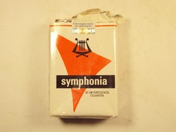 Retro old red symphonia cigarette box, packaging Debrecen tobacco factory