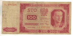 100 zloty zlotych 1948 Lengyelország