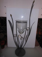 Candle holder - metal - 90 x 44 cm - glass - 24 x 20 cm - or vase - exclusive - German - thick material