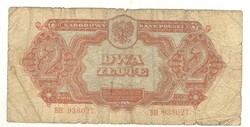 2 zloty zlotych zlote 1944 Lengyelország VH.