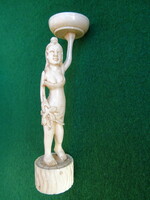 Bone carved female figure /leg bone/
