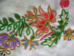 Hand embroidered tablecloth, running