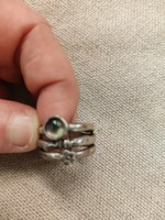 Silver ring with smoke opal (silpada)