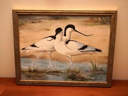 Oil painting for sale with a pair of gerles