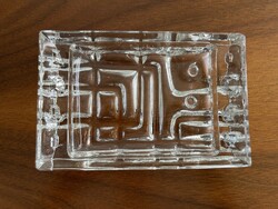 Retro, vintage flawless vladislav urban Czech glass ashtray, ashtray