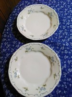 Zsolnay kék barackvirágos kéktollazott lapos tányér