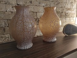 Zsugor felületű Loetz váza pár ritkaság