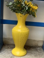 Hatalmas nap-sárga padlóváza váza