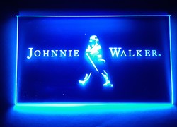 Johnnie Walker kék világítós reklám tábla