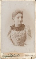 Hardback photo, female portrait, knight chylinski, Debrecen