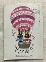 Régi rajzos Húsvéti képeslap   -   Demjén Zsuzsa  rajz              -5.