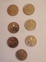 200 Forintos érme ezüst 7db 1992-1993-1994