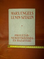 Proletár nemzetköziség és hazafiság, könyv, Marx, Engels, Leninsz, Sztálinsz