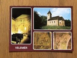Velemér - r.K. Church postcard - post office