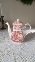 English faience ironstone tea and coffee pot, jug