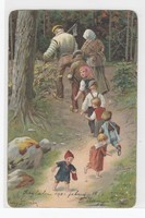 Üdvözlő képeslap mese 1902 M:03 hosszúcímzéses litho