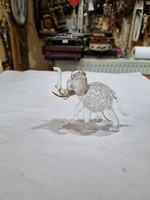 Iparmüvészeti üveg elefánt figura