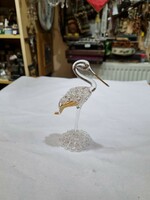 Industrial glass bird figure