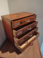 József Mez, thread dealer, thread cabinet, sewing box, dresser cabinet with drawers