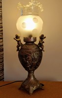 Barokk stílusú öntvény asztali lámpa