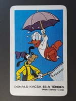 Régi Kártyanaptár 1984 - Donald Kacsa és a többiek felirattal - Retró Naptár
