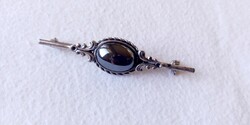 Silver hematite stone brooch, brooch