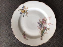 Antique Herend Wildflower - Bird Plate - 1880s, Old Herend