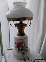 Villanyosított hollóházi petróleum lámpa